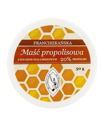 Obrazek Franciszkańska MAŚĆ PROPOLISOWA 20%  z kwasem hialuronowym 50g