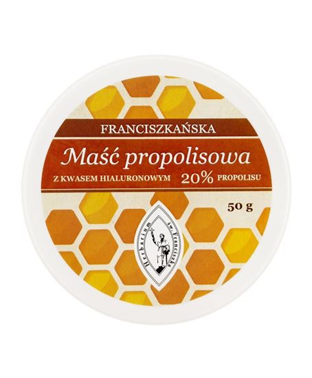 Obrazek Franciszkańska Maść Propolisowa z Kwasem Hialuronowym 20% propolisu 50 g